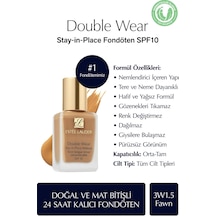 Estee Lauder Double Wear Stay In Place Fondöten 3W1.5 Fawn 30 ML