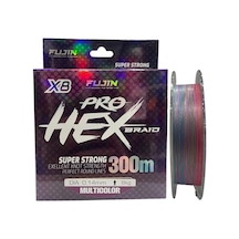Fujin Pro Hex 8x 300mt 0.14mm Multi Color İp Örgü Misina