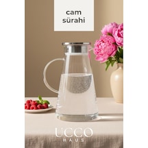 1800 Ml Premium Borosilikat Cam Sürahi Vakum Kapaklı Modern Pinterest Karaf Detox Limonata Meşrubat