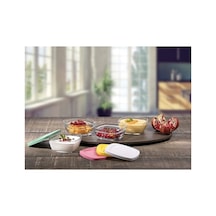 Pudding 4'lü Saklama Kabı - Renkli Kapaklı Fma07093