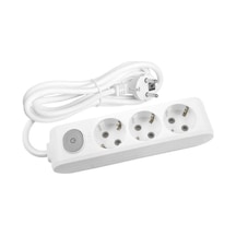 Avarson 3'lü Üçlü Priz Topraklı Anahtarlı Kablolu 3x1,5 Ttr 35 Otuz Beş Metre