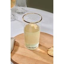 Karaca  Akroma Transparent Su Bardağı 435 Ml Gold