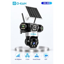 O-kam Ok-302 4g Üç Lensli Aov Ptz Güvenlik Kamerası