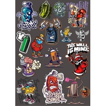 Sprey Sticker Set 2 15 Parça Telefon, Tablet, Defter, Laptop Sticker