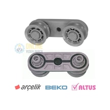 Arçelik Beko Uyumlu Bulaşık Makinesi Sepet Tekerleği Ray Makarası 2 Adet - 407736630