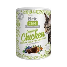 Brit Care Snack Superfruits Tavuklu ve Yaban Mersinli Kıtır Kedi Ödül Maması 100 G