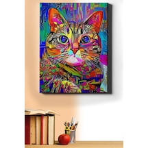 Webstyle Sayılarla Boyama Seti Kasnaklı Rengarenk Kedi 50 X 65 Cm