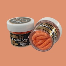 Renat Trout Bait Peynir Kokulu Silikon Kurtçuk Alabalık Yemi 15 Pcs - Turuncu-9567