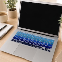 Macbook Klavye Koruyucu Silikon Us Klavyeyi Türkçe Q Baskıya Dönüştürür Macbook Air 13 İnç Ve Macbook Pro 13 15 İnç A1369, A1466, A1278, A1425, A1502, A1286, A1398 Uyumlu Lacivert Mavi