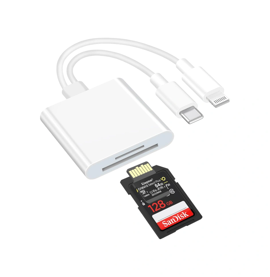 Emh Store Zr636 Type-c Lightning Camera Storage Card Reader