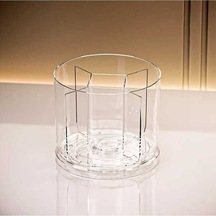 Fastbuy Beyaz 360 Donan 5 Bölümlü Kozmetik Kutusu - Fırça, Ruj, Cilt Bakım İçin Multifonksiyonel Dayanıklı, Kokusuz Beyaz