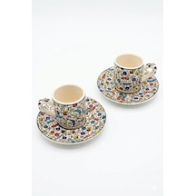 Topkapı İşi Osmanlı Fincan Set Çok Renkli Topkapı İşi Osmanlı Fincan Set Çok Renkli