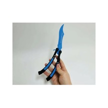Cs2 Kelebek/butterfly Bıçak Plastik Açık Mavi Oyuncak 3d Keskin Değil
