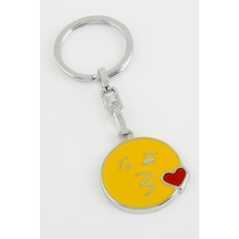 Emoji - 444 - - Novapazr - Metal Anahtarlık-sarı Çok Renkli