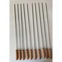 Mobilreyon 15 Adet Ahşap Saplı Kare Şiş 55cm, Kuşbaşı Tavuk Sebze