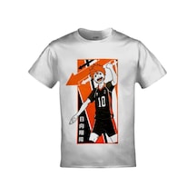 Kalic Studio Haikyuu Hinata 10 Baskılı Unisex Beyaz Siyahorj398