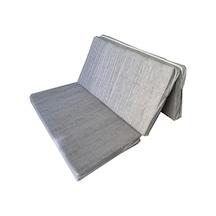 Çift Kişilik Katlanır Yer Yatağı Ve Sünger Yatak Katlanır Minder Yatak 120x195x8 Cm-gri