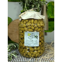 Aydın Yöresi Çekiçte Eğri Çekirdek Cinsi Sofralık Tatlandırılmış Kırma Yeşil Zeytin 3 Kg