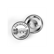 5 Adet İğneli Çanta Rozeti - Kızılırmak Nehri - Kırıkkale - 44 MM Çok Renkli