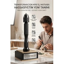 Zenvia Mini El Matkabı - Hobi Ve Takı Tasarımı İçin Hassas Mandrenli Pin Mengene 723229 Znv2023