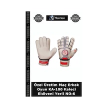 Özel Üretim Maç Erkek Oyun Ka-100 Kaleci Eldiveni Yerli No:6 Çok Renkli