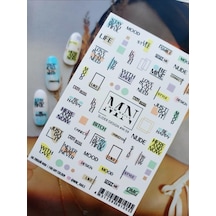 Nail Art Slider Stiker Suluboya Geçiş W59 Beyaz