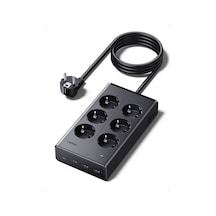 UGREEN 6’lı Grup Priz, 20W USB-C, USB-A Çıkışlı Şarj İstasyonu, 1.5 m Kablolu, 75141