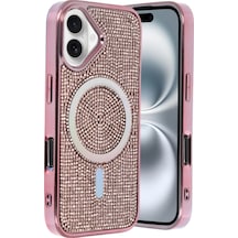 Apple Uyumlu iPhone 16 Helen Magsafe Kapak Pembe