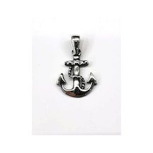 Omar Silver Unisex Denizci Çapa Kolye Ucu Oksitli Gümüş Oksitli K (513867994)