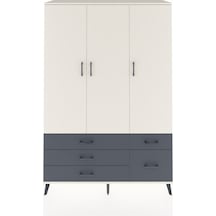 Hyperion Dolap 5 Raflı 5 Çekmeceli Tek Askılı 132x44x195 Aytaşı-aytaşı/antrasit Aytası/antrasıt