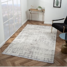 Scala Sc008g Gri Halı Modern Desenli Tozu Az Akrilik Salon Halısı Yatak Odası Mutfak Koridor