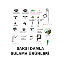 Mikro Damla Sulama Spagetti Hortum Ve Ek Parçaları-Saksı Sulama