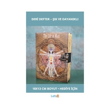 Zarif Deri Defter 18x13 Cm Şık Hediye Not Defteri Çok Renkli