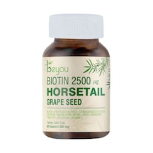 BeYou Biotin 1250 Horsetail Atkuyruğu Magnezyum Selenyum Kompleks 60 Kapsül x 880 MG