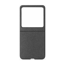 Microcase Motorola Razr 60 İçin Deri Desenli Plastik Koruma Kılıf - Al3156 Siyah