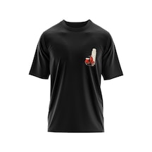 24-7 Italian Icons Beyaz Baskılı Erkek T-shirt Siyah