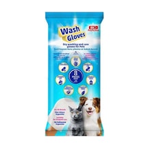Wash Gloves Kedi Ve Köpek Temizleme Mendili Büyük Boy 8 Adet