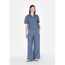 Colin's Colins Loose Fit Orta Bel Düz Paça Kadın Mavi Jean Pantolon Cl1075026 Q1.v1 Dn44320 Denim