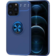 Apple, Uyumlu iPhone 13 Pro Kılıf Range Yüzüklü Silikon - Mavi