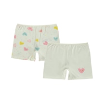 Civil Girls Kalp 2-12 Yaş Kız Çocuk 2'li Boxer - Standart Çok Renkli