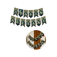 11 Ayın Sultanı Yazılı Zikzak Banner Yazı Süs 2 Metre Hoşgeldin R