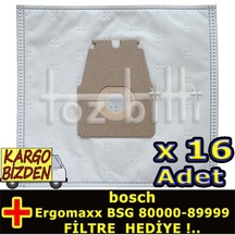 Bosch Ergomaxx Bsg80000 89999 Süpürge Toz Torbası 16 Adet