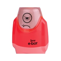 E-bot Silgili Kalemtıraş Fosforlu Kırmızı 4lu Set Çok Renkli