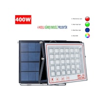 400 Solar 5 Modlu Güneş Enerjili Led Projektör Mavi Yeşil Kırmızı Ve Rgb Renk Aydınlatma 1 Adet