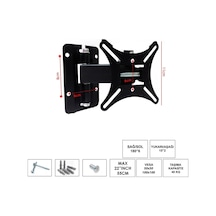 Lcd Askı Aparatı Hareketli Tek Kol 22" 55cm Ufıx-22kh