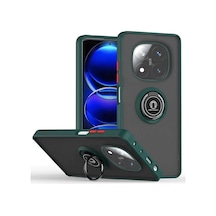 Xiaomi Redmi Note 14 Pro 4g Uyumlu Kılıf Montreal Yüzüklü Silikon Kapak - Yeşil