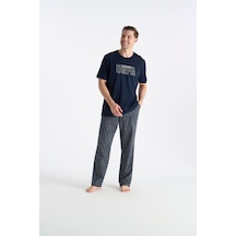 U.S. Polo Assn. Lisanslı Erkek Lacivert Pijama Takım 19049
