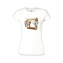 Stay At Home - Dance Iı Beyaz Kadın Tshirt 001