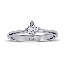 Lova E Renk 0,25 Karat Pırlanta Tektaş Yüzük - 1020062 Lova E Renk 0,25 Karat Pırlanta Tektaş Yüzük - 1020062