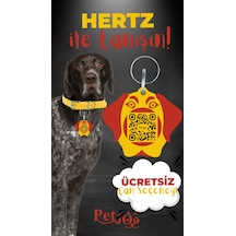 Petjoo 26.Hertz Kırmızı-Sarı Qr'lı Köpek Künyesi